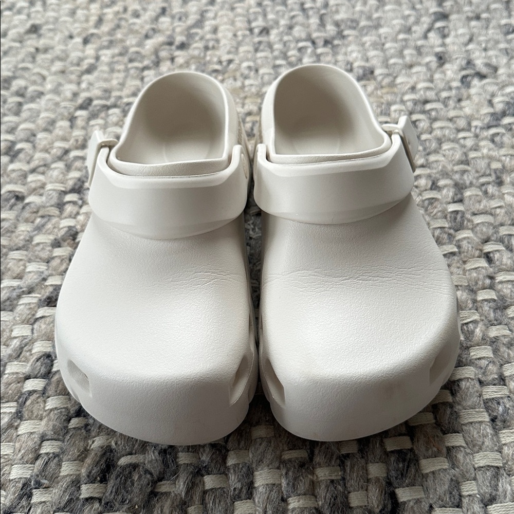 Birkenstock Slide on Clog with Strap in Eggshell (Birki Flow) - Picture 6 of 15